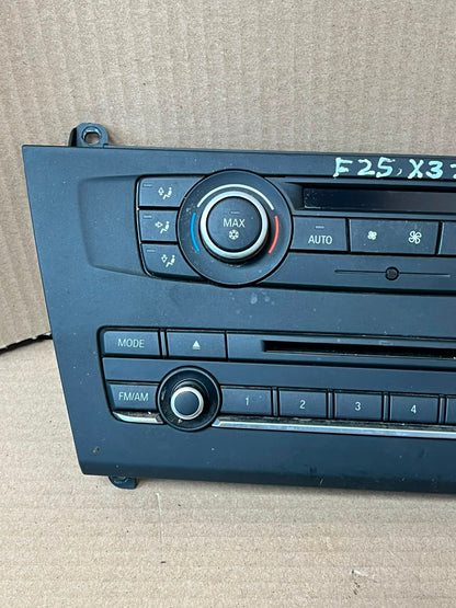 BMW X3 F25 X4 F26 Climate Control Audio A/C Panel 9284596 OEM 2010-2014