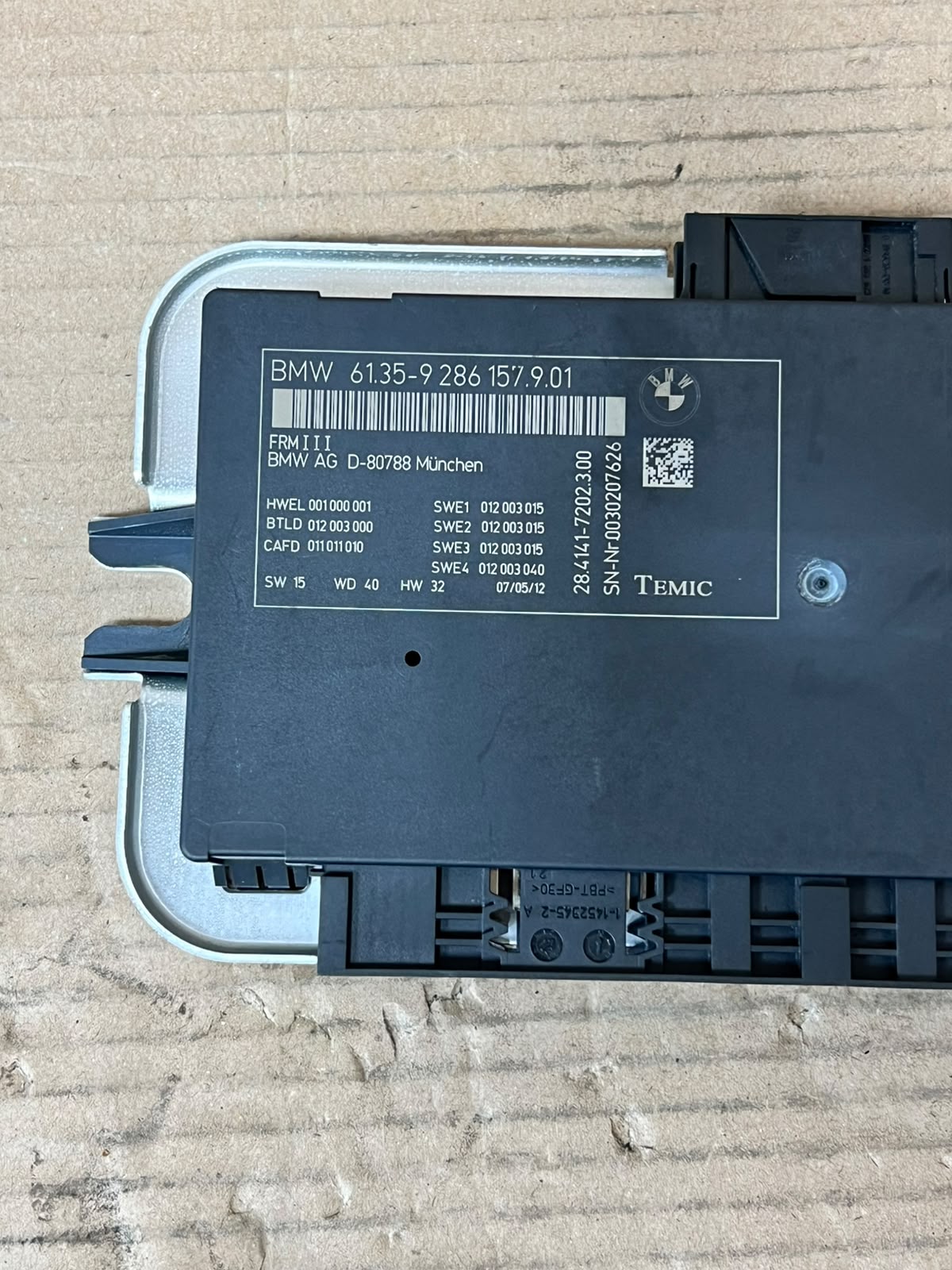 BMW X3 F25 X4 F26 FRM3 Footwell Light Control Module 9286157 OEM 2011-2017
