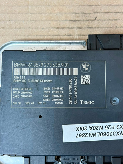 BMW X3 F25 FRM3 Footwell Light Control Module 9273635 61359273635 OEM 2011-2017