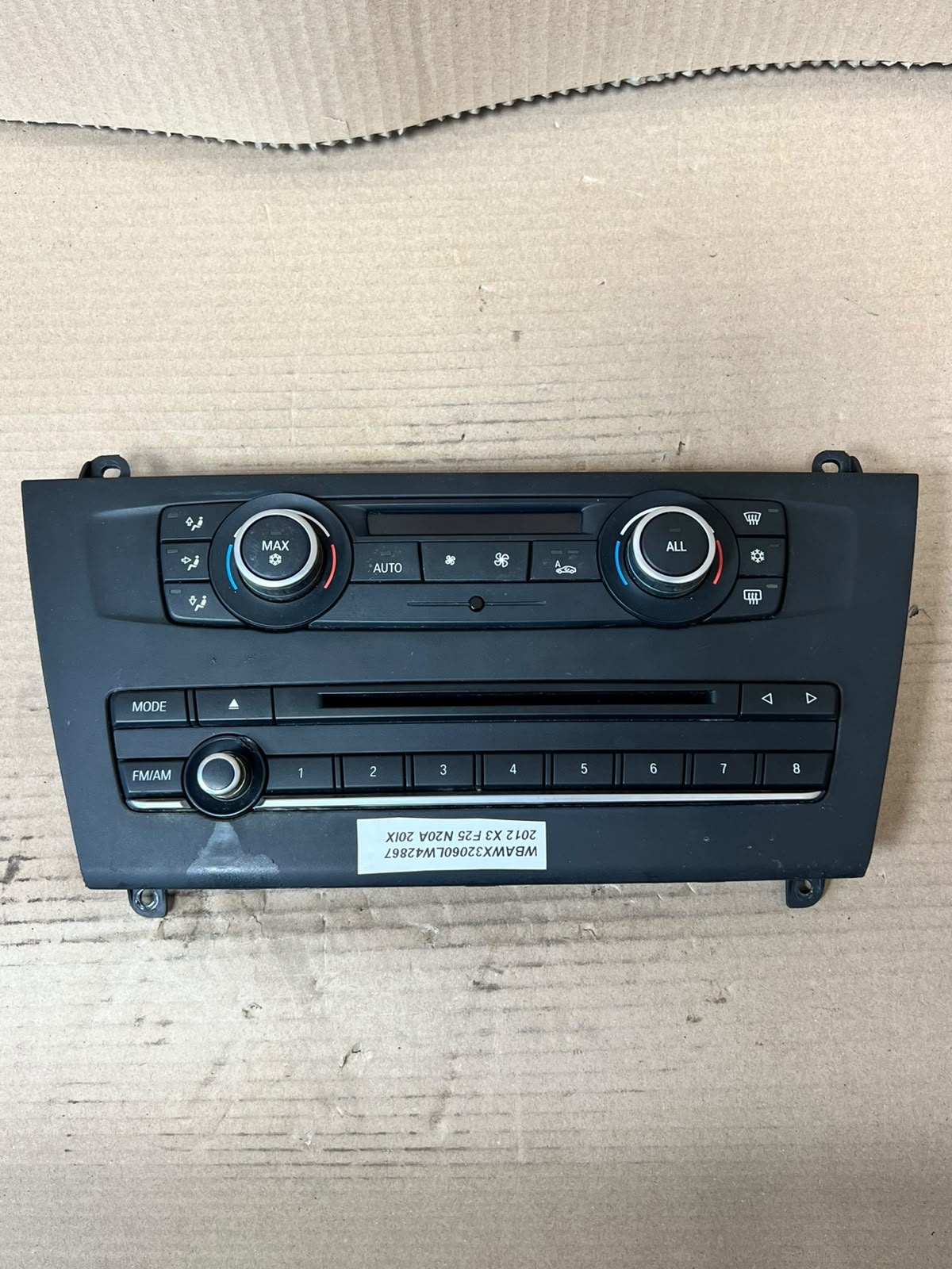 BMW X3 F25 X4 F26 A/C Climate Control Panel 9259615 OEM 2012-2014
