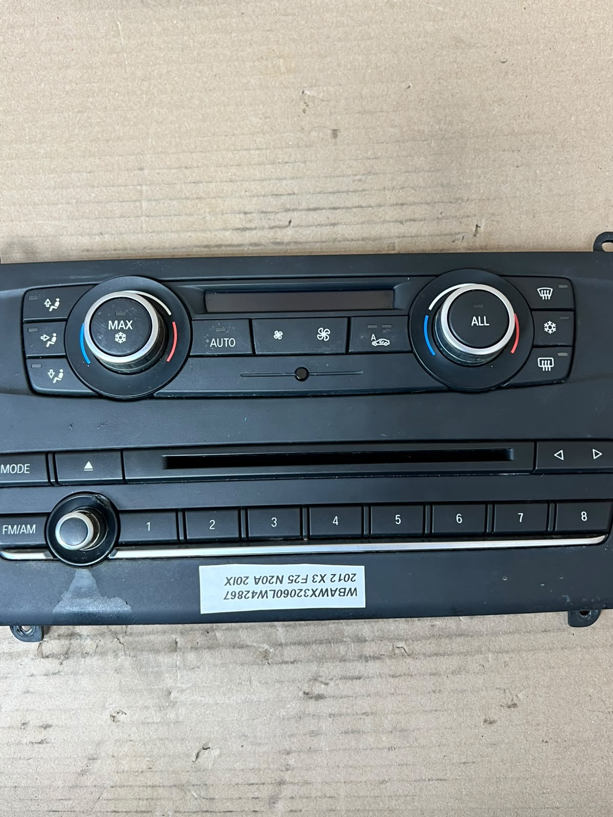 BMW X3 F25 X4 F26 A/C Climate Control Panel 9259615 OEM 2012-2014