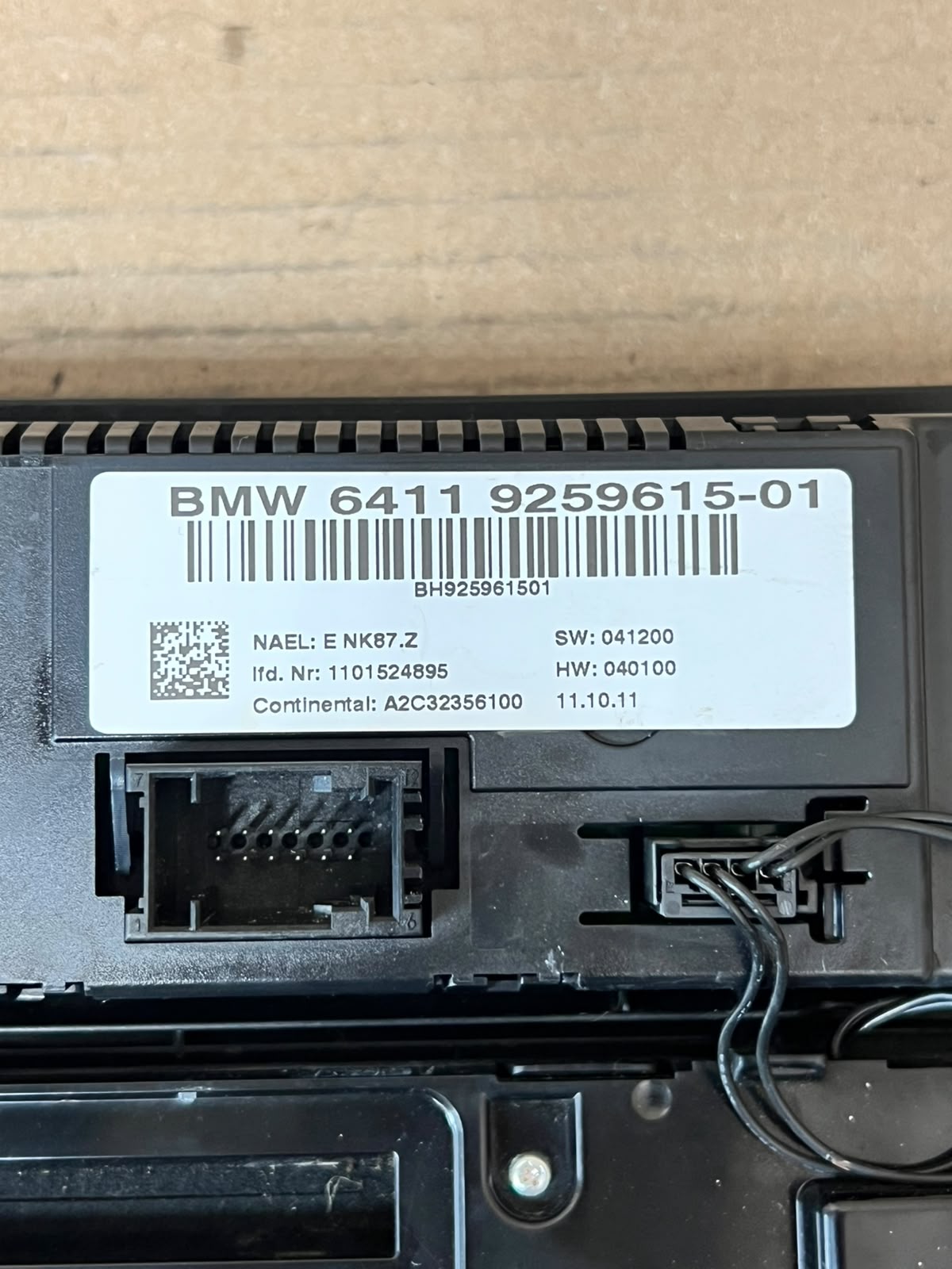 BMW X3 F25 X4 F26 A/C Climate Control Panel 9259615 OEM 2012-2014