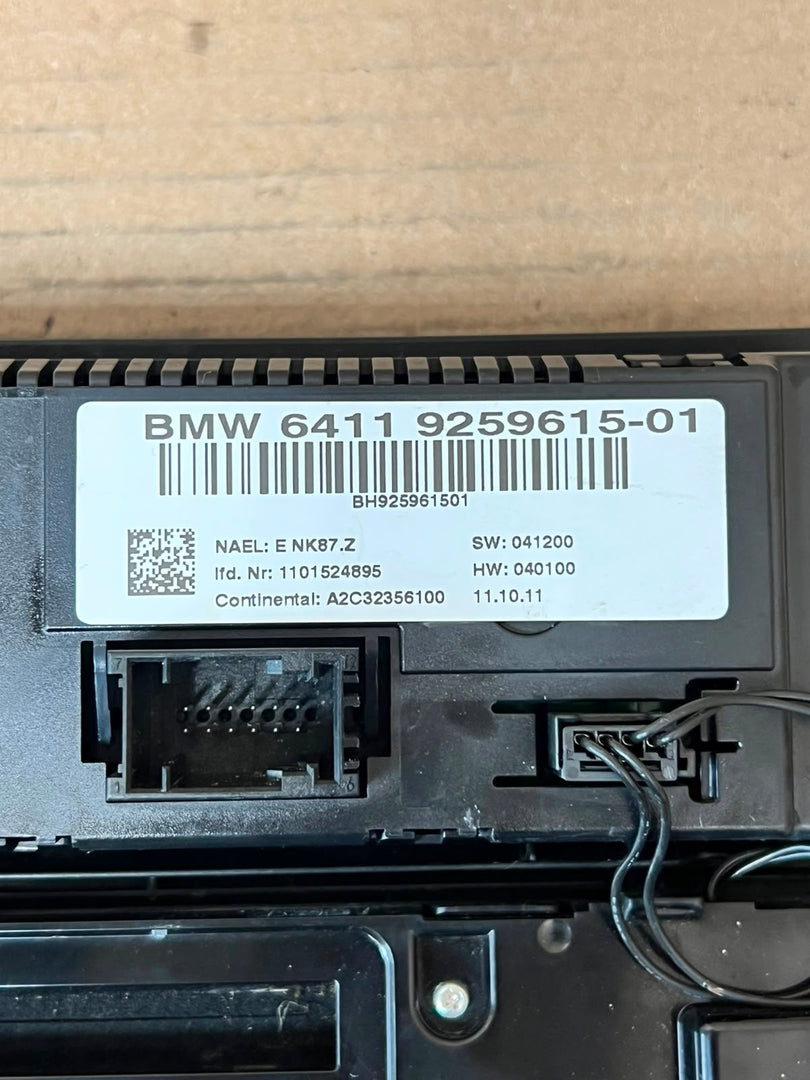 BMW X3 F25 X4 F26 A/C Climate Control Panel 9259615 OEM 2012-2014