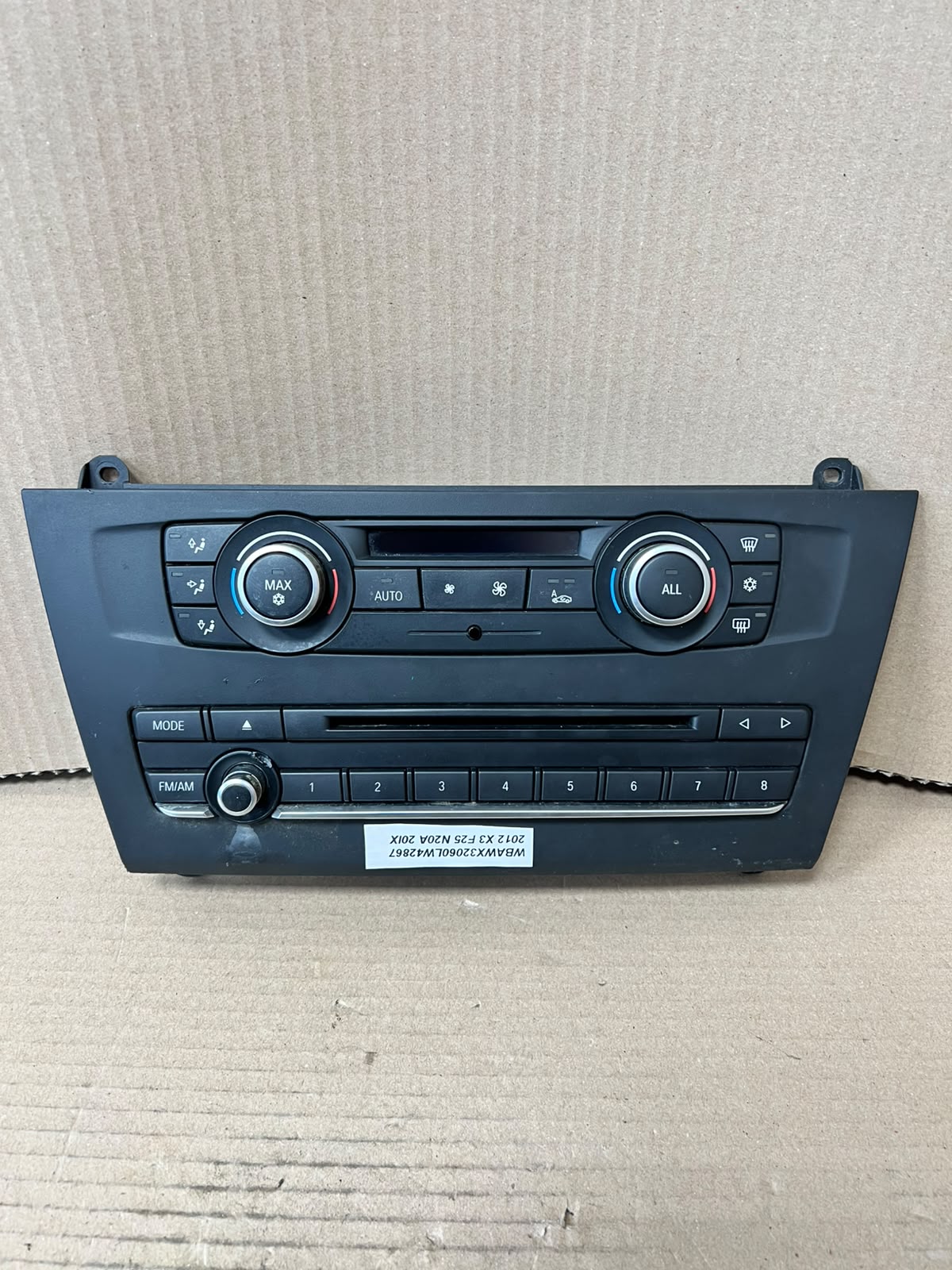 BMW X3 F25 X4 F26 A/C Climate Control Panel 9259615 OEM 2012-2014