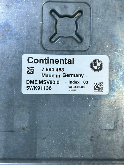 BMW 528i 328i MSV80.0 Engine Control ECU DME 7594483 5WK91136 OEM