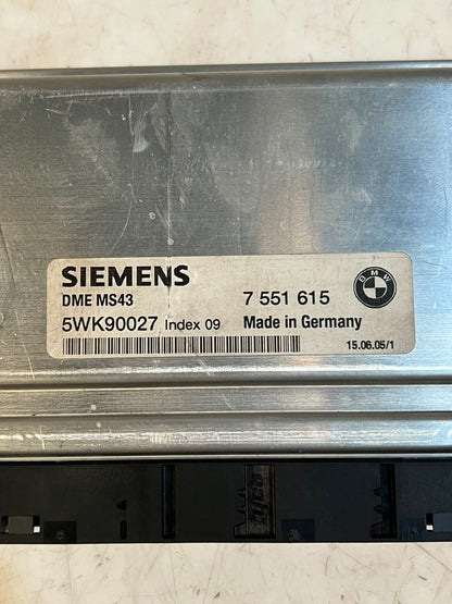 BMW X5 E53 3.0L MS43 Siemens Engine ECU 7551615 5WK90027 OEM 2002-2006