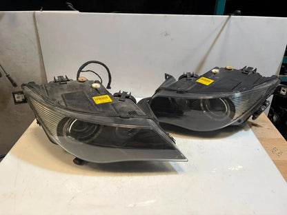 2005-2007 BMW 630i 650i E63 E64 Bi-Xenon Headlights RH LH Pair 7165801 7165796 OEM