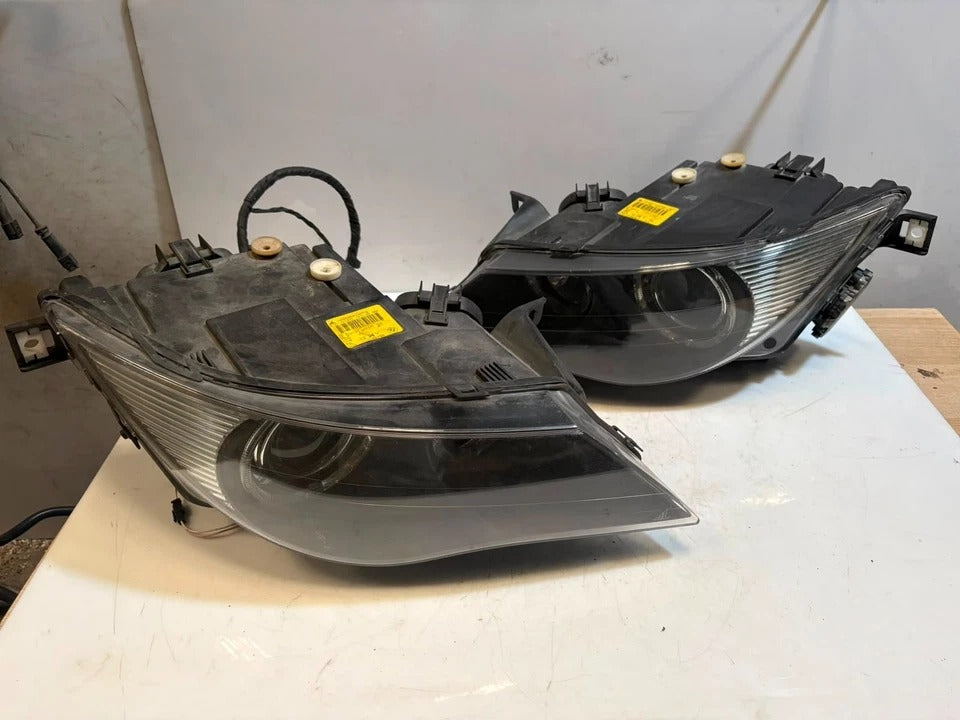 2005-2007 BMW 630i 650i E63 E64 Bi-Xenon Headlights RH LH Pair 7165801 7165796 OEM