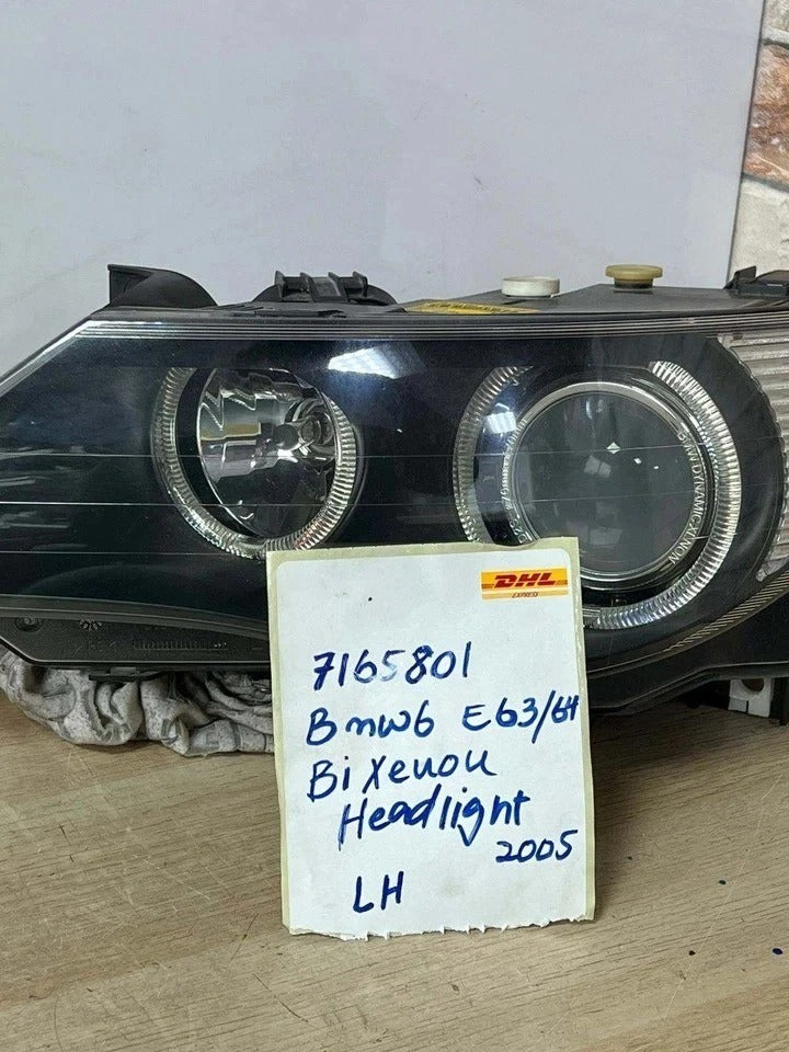 2005-2007 BMW 630i 650i E63 E64 Bi-Xenon Headlights RH LH Pair 7165801 7165796 OEM