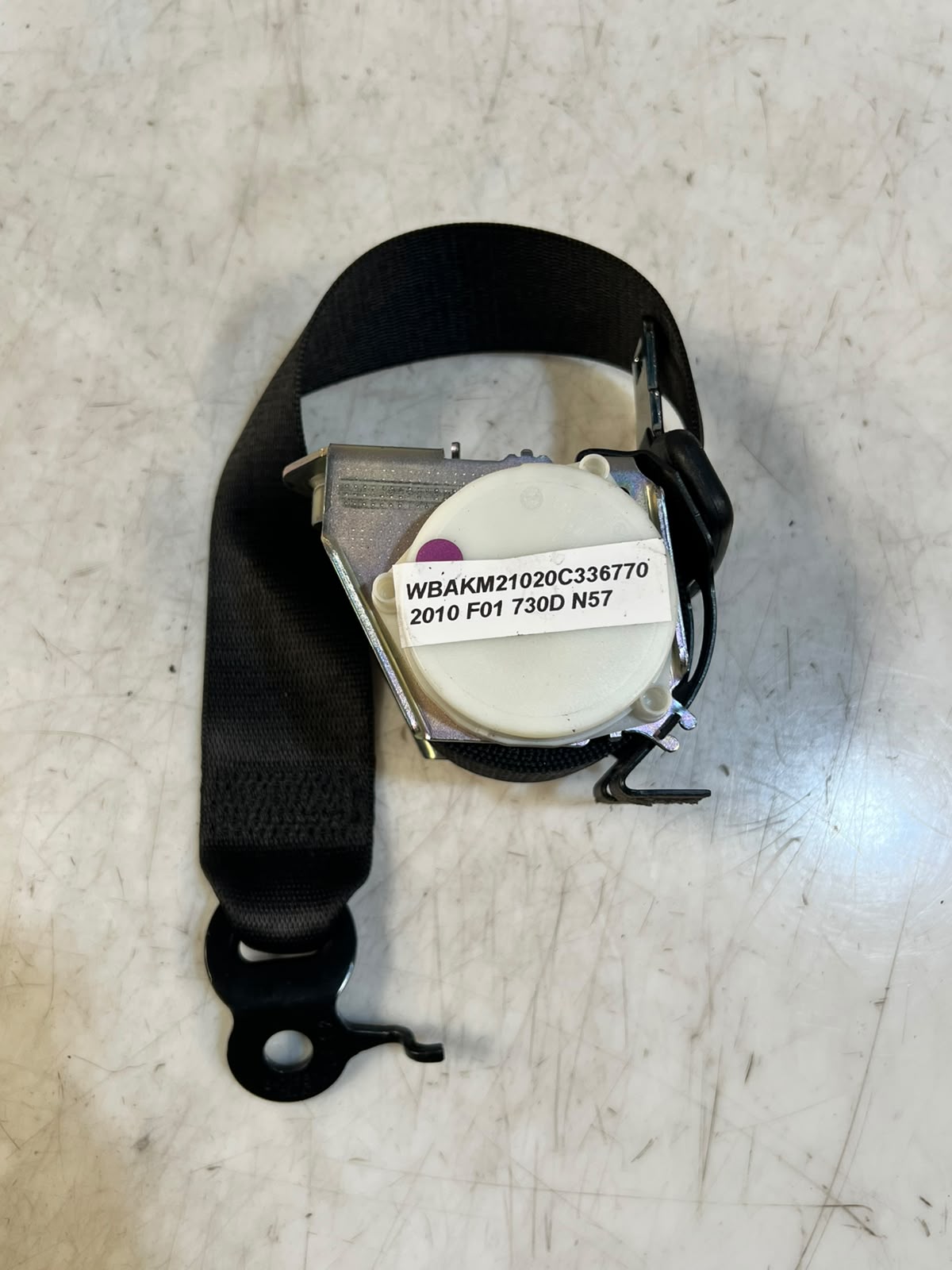 BMW 5 Series F10 F11 Rear Centre Seat Belt 34036732 OEM 2010-2016