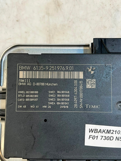 BMW F01 F02 F07 F10 F11 F25 FRM3 Footwell Control Module 9251976 OEM