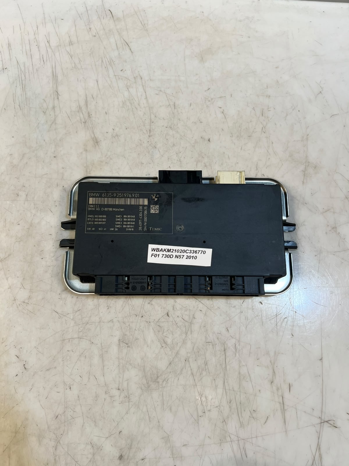 BMW F01 F02 F07 F10 F11 F25 FRM3 Footwell Control Module 9251976 OEM