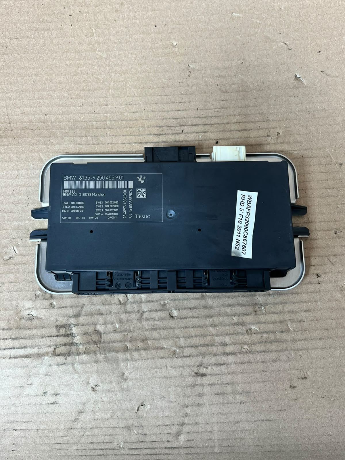 BMW F01 F07 F10 F11 F12 F13 FRM3 Footwell Control Module 9250455 OEM 2013-2019