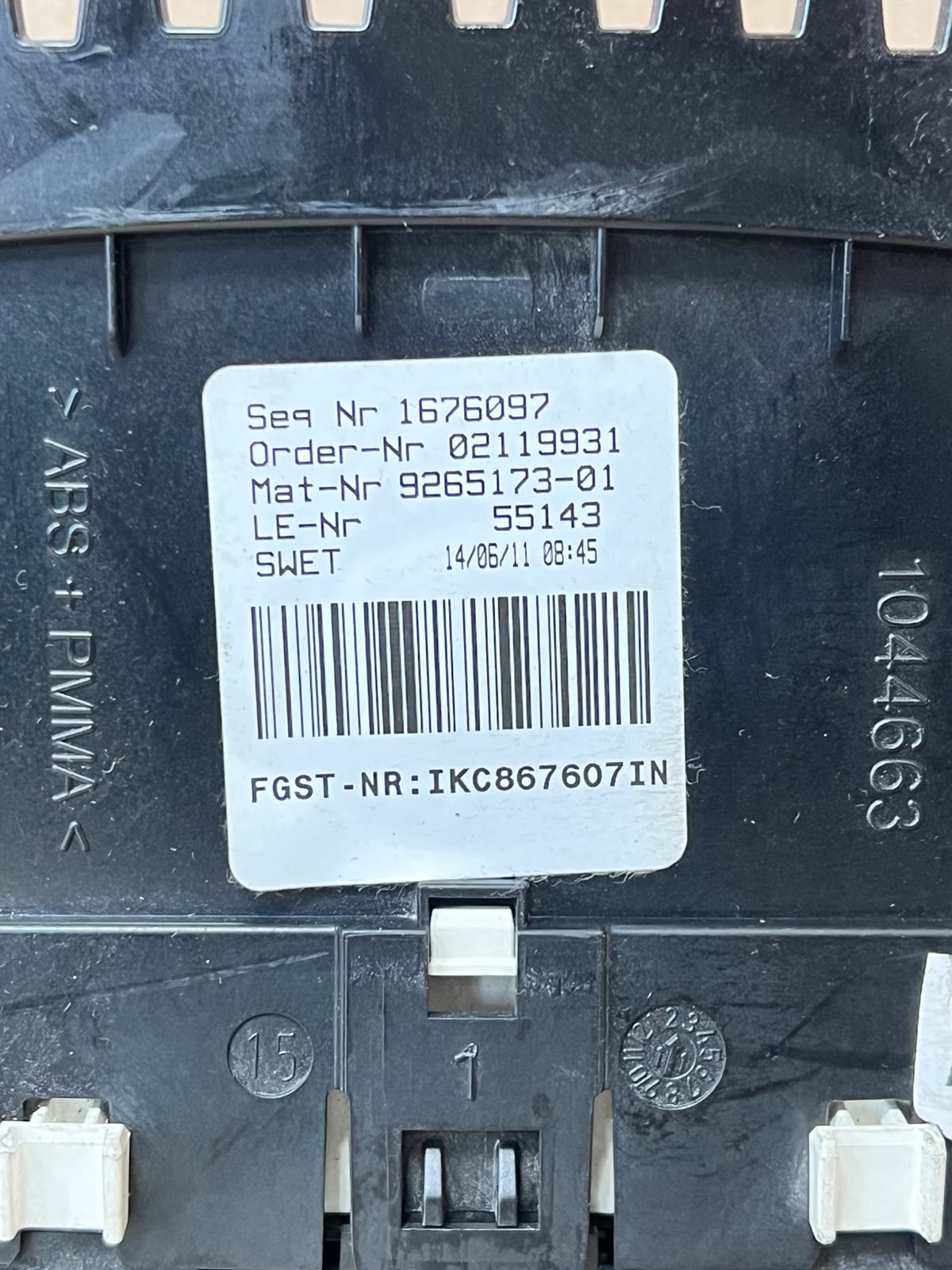 2011 BMW X3 F25 F10 F11 Instrument Cluster Speedometer 9265173 OEM