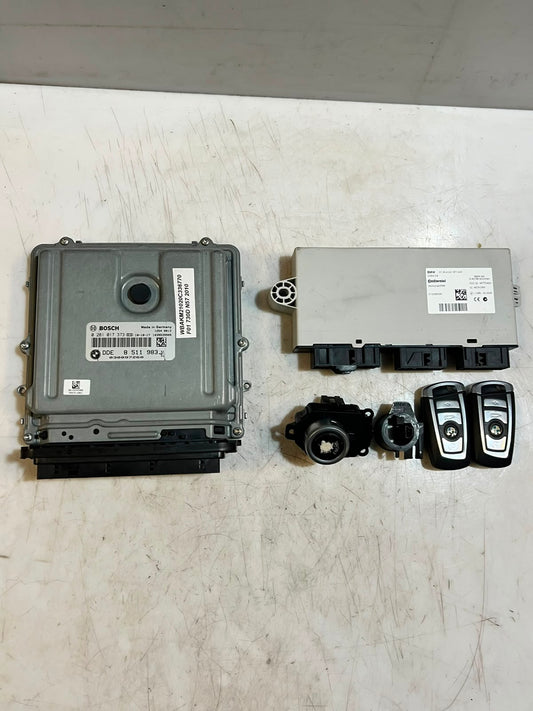 2011 BMW 730Ld F02 N57 3.0D ECU DDE CAS Key Kit 8511983 OEM