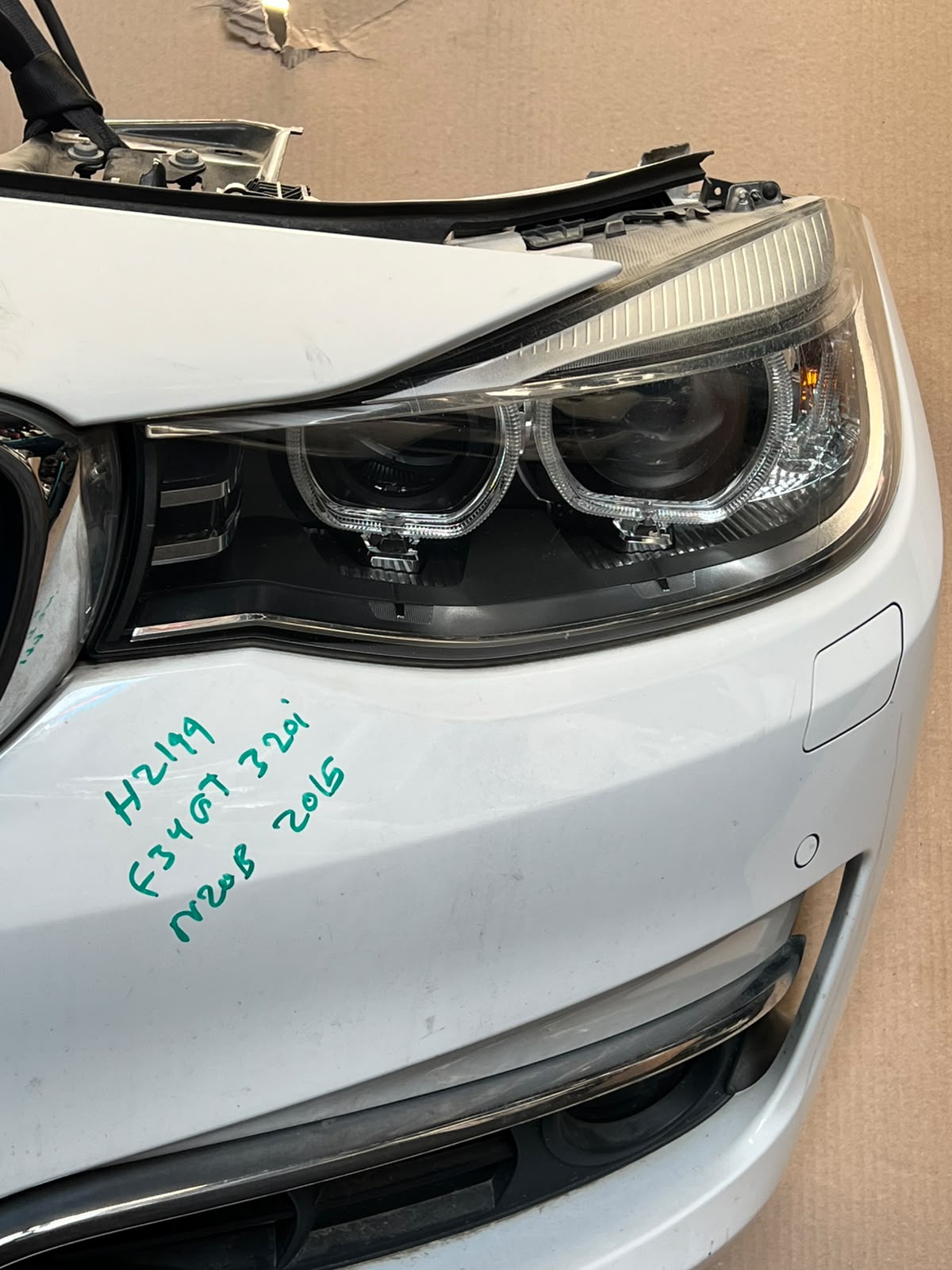 2015 BMW 320i GT F34 N20 Complete Front Nose Cut Headlights Grille Bumper OEM
