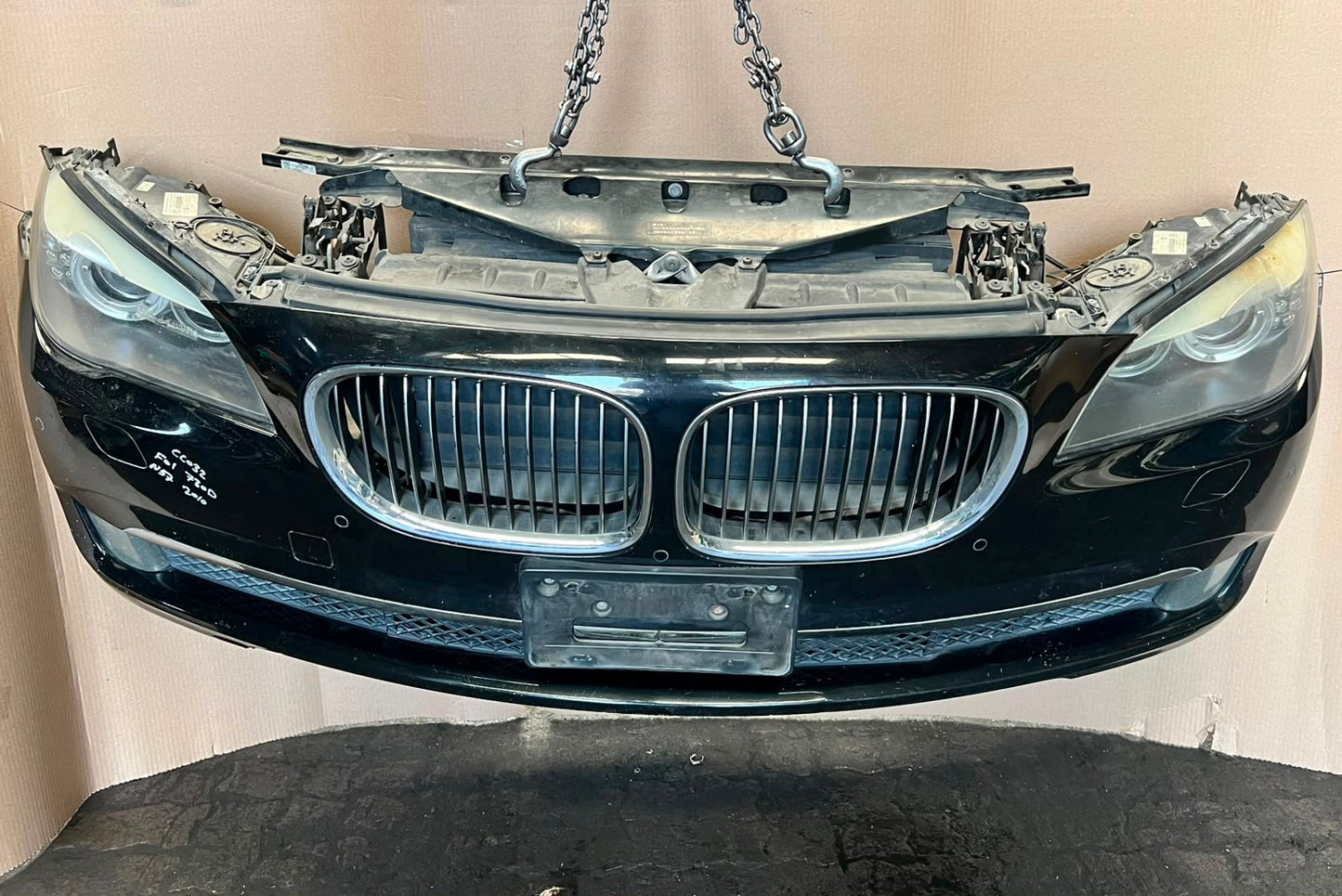 2010 BMW 730d F01 N57 Complete Front Nose Cut Headlights Grille Bumper OEM