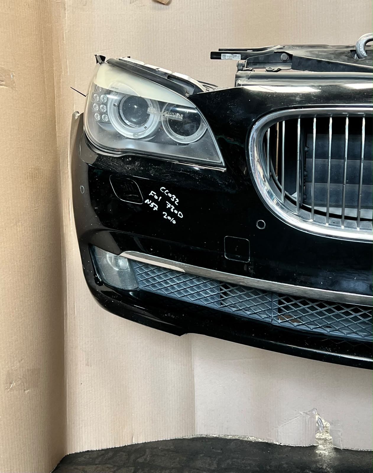 2010 BMW 730d F01 N57 Complete Front Nose Cut Headlights Grille Bumper OEM