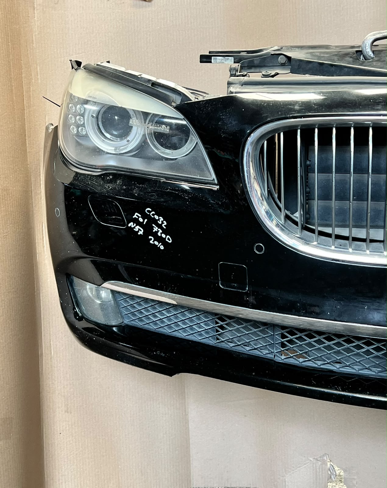 2010 BMW 730d F01 N57 Complete Front Nose Cut Headlights Grille Bumper OEM