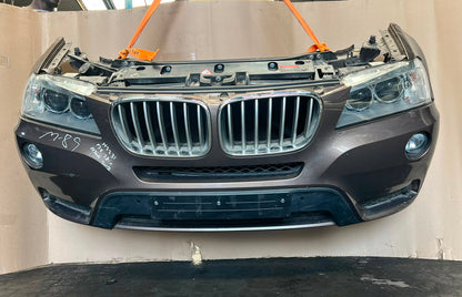 2012 BMW X3 F25 xDrive28i N20 Complete Front Nose Cut Headlights Grille OEM