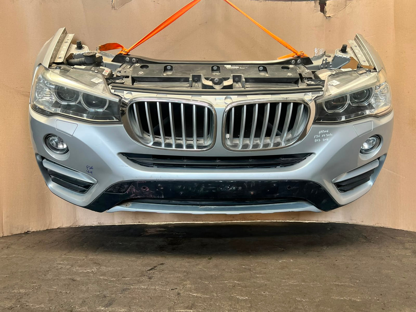 2016 BMW X4 F26 xDrive20d B47 Complete Front Nose Cut Headlights Grille OEM