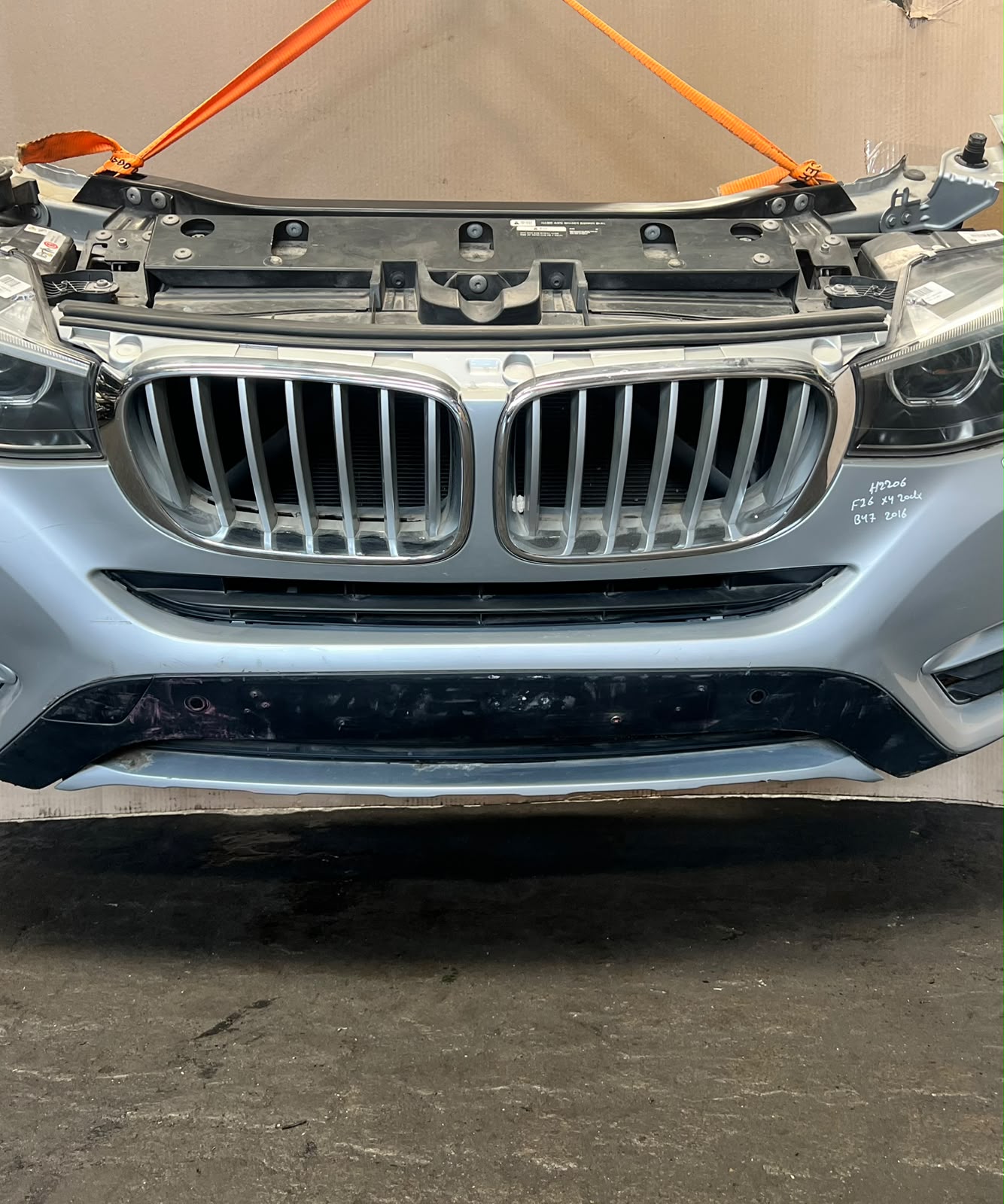 2016 BMW X4 F26 xDrive20d B47 Complete Front Nose Cut Headlights Grille OEM
