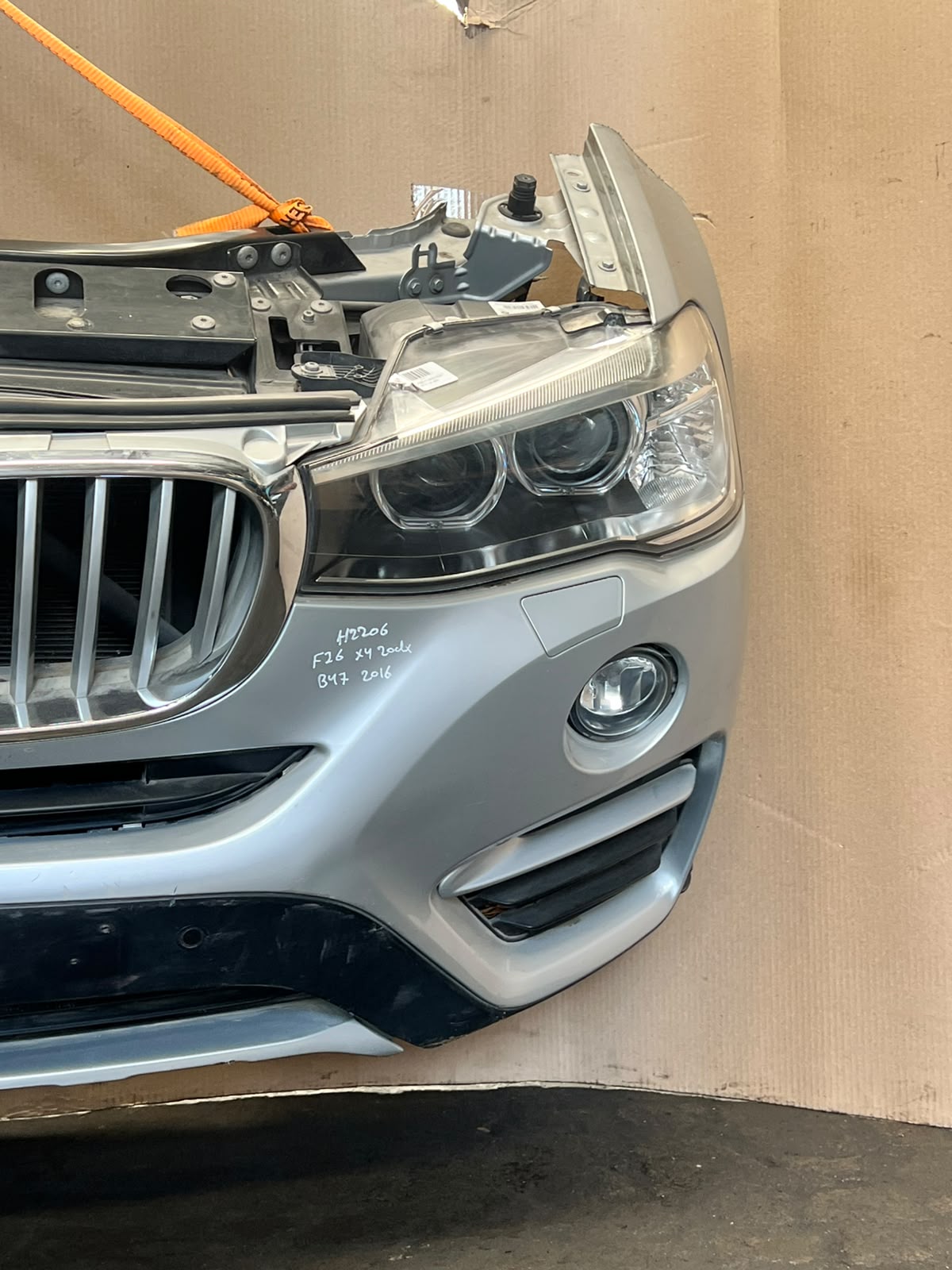 2016 BMW X4 F26 xDrive20d B47 Complete Front Nose Cut Headlights Grille OEM