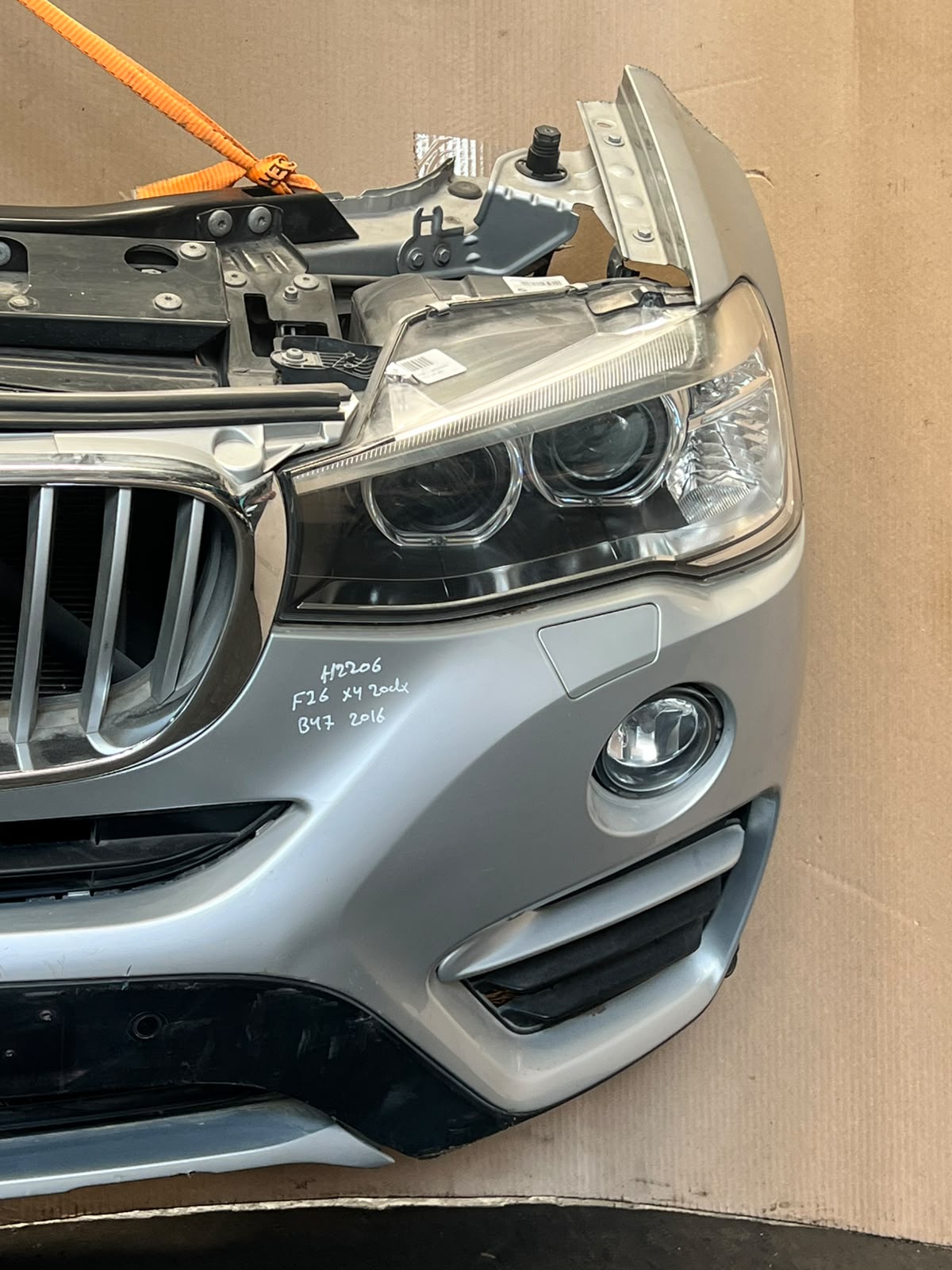 2016 BMW X4 F26 xDrive20d B47 Complete Front Nose Cut Headlights Grille OEM