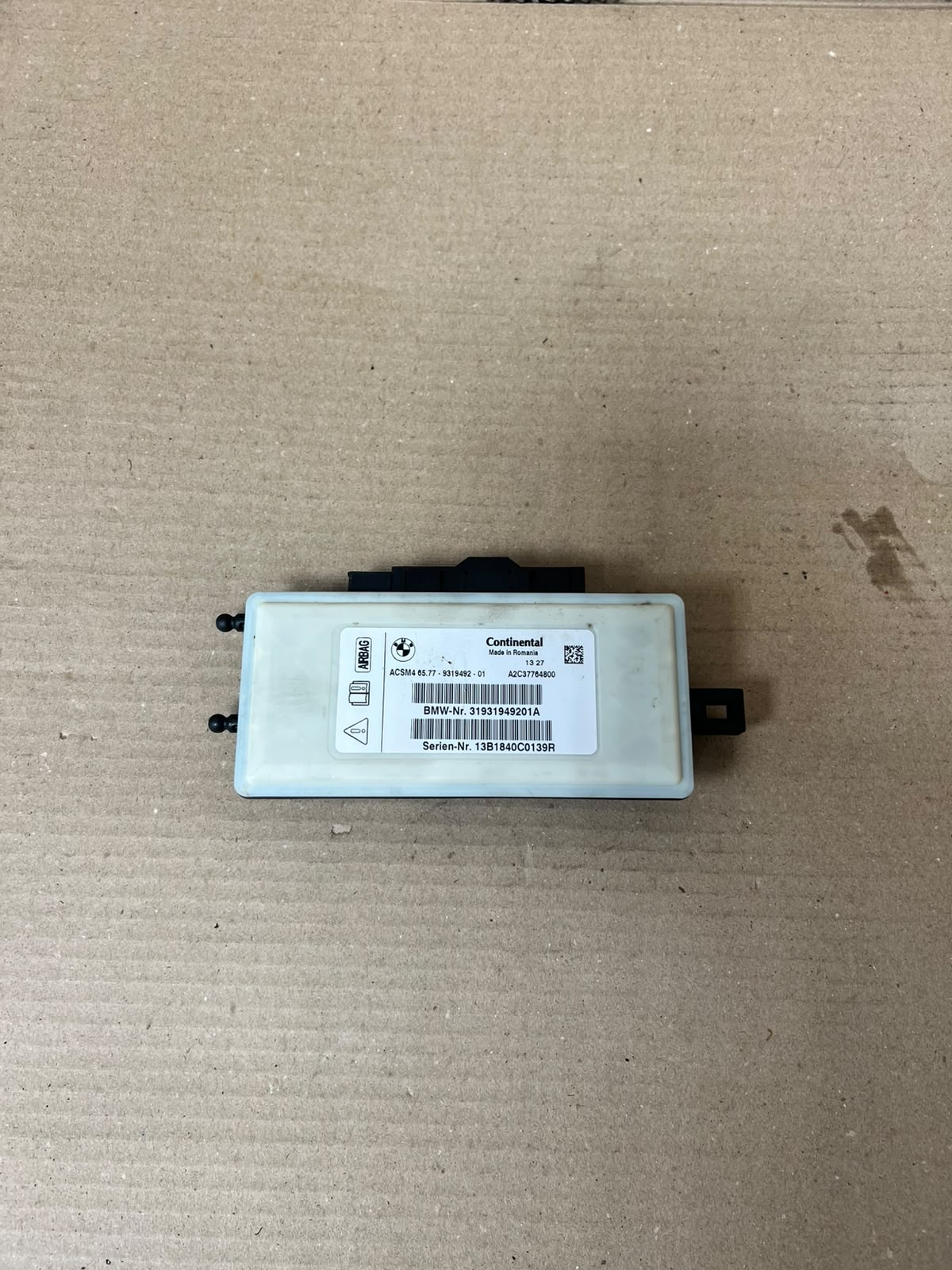 BMW F01 F02 F06 F07 F10 F11 F25 X3 Airbag SRS Control Module 9319492 OEM