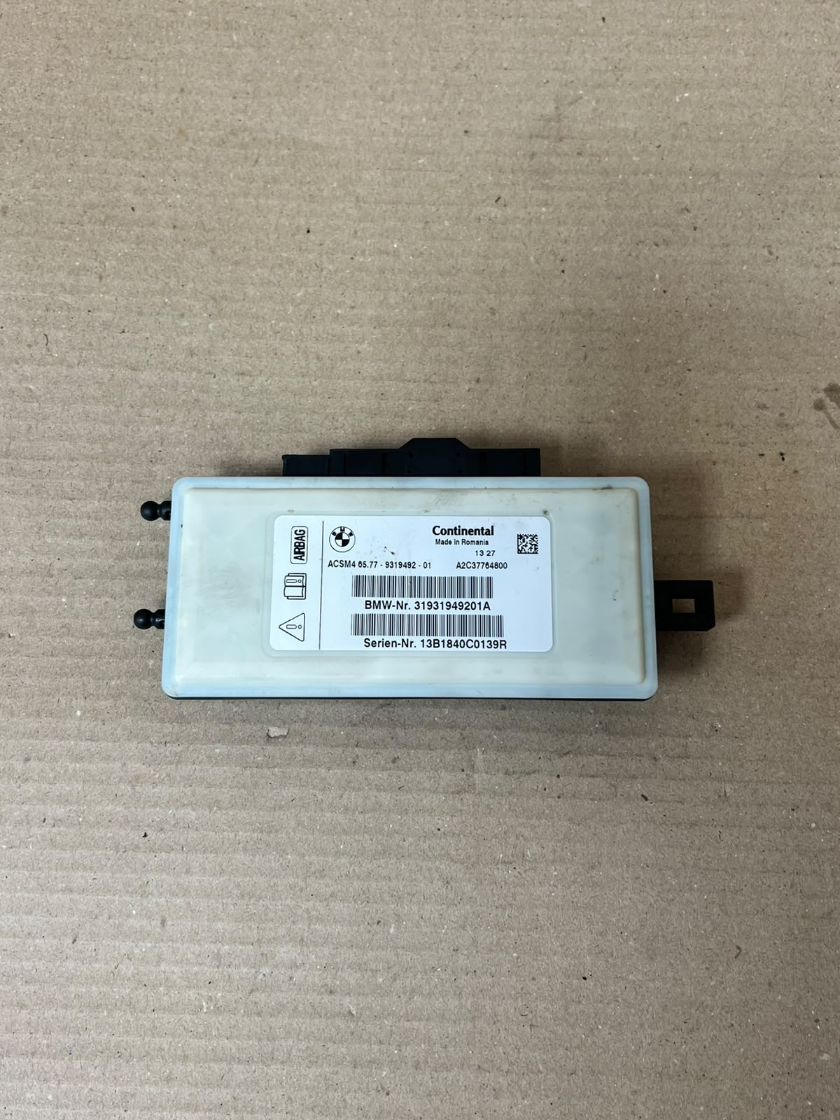 BMW F01 F02 F06 F07 F10 F11 F25 X3 Airbag SRS Control Module 9319492 OEM