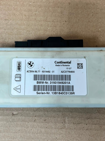 BMW F01 F02 F06 F07 F10 F11 F25 X3 Airbag SRS Control Module 9319492 OEM
