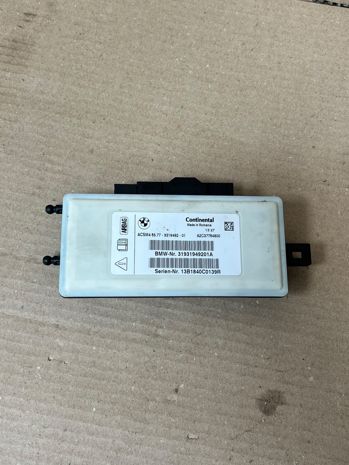 BMW F01 F02 F06 F07 F10 F11 F25 X3 Airbag SRS Control Module 9319492 OEM