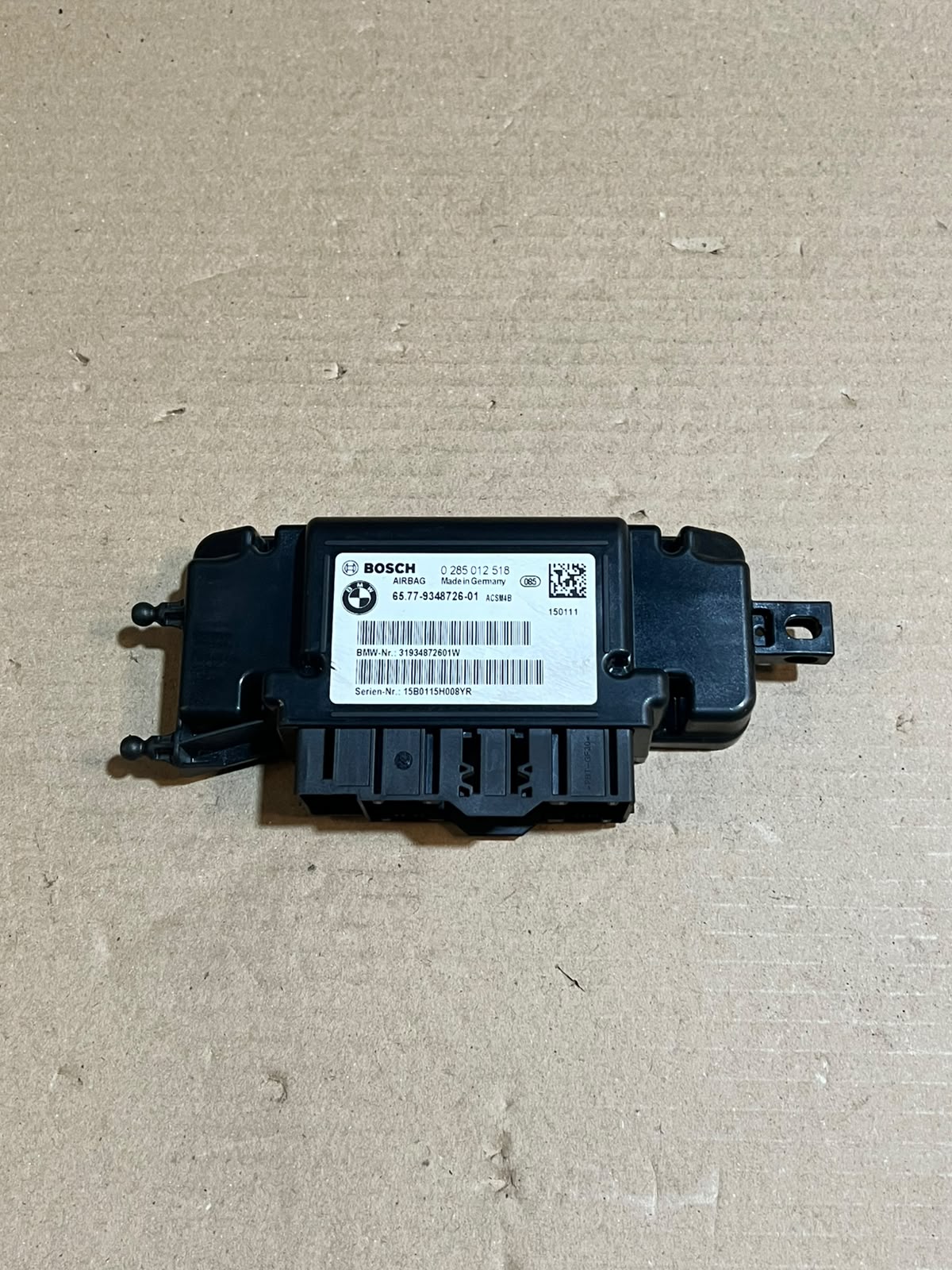 BMW F20 F21 F30 F31 Airbag SRS Control Module ECU 9348726 OEM