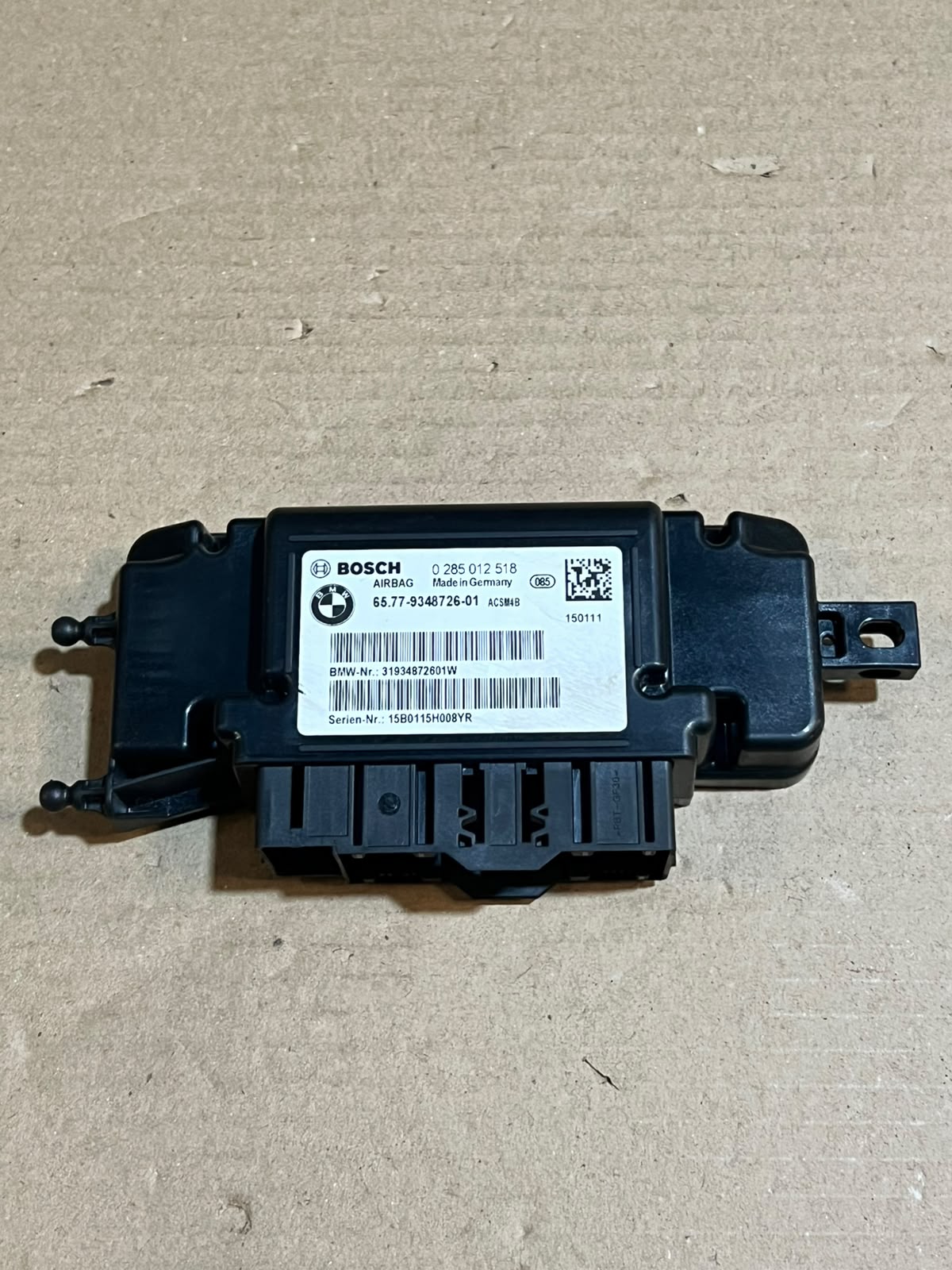 BMW F20 F21 F30 F31 Airbag SRS Control Module ECU 9348726 OEM