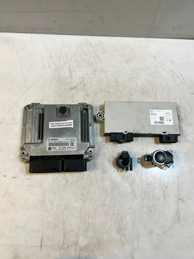 2013 BMW X3 F25 xDrive20d N47N ECU DDE CAS4 Key Set 8576333 OEM