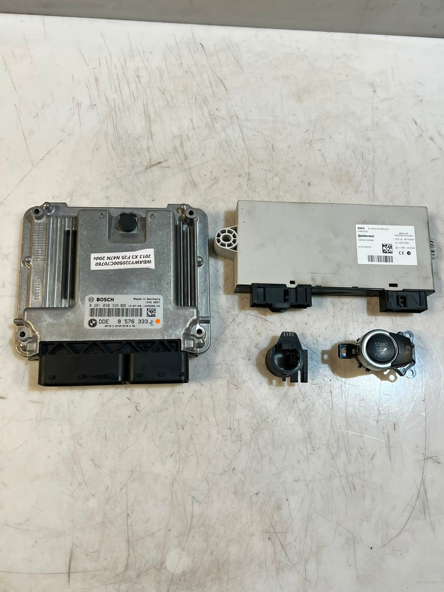 2013 BMW X3 F25 xDrive20d N47N ECU DDE CAS4 Key Set 8576333 OEM