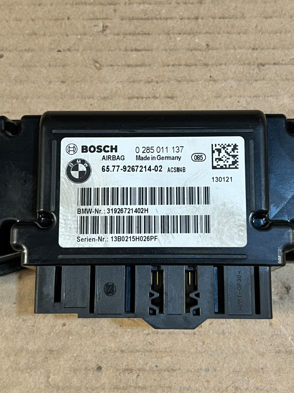 BMW F20 F21 F22 F30 F31 F34 F83 M4 Airbag SRS Control Module 9267214 OEM