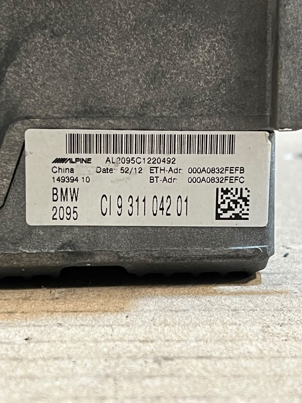 BMW F30 F31 F25 F07 Radio Navigation Bluetooth Head Unit 9311042 OEM