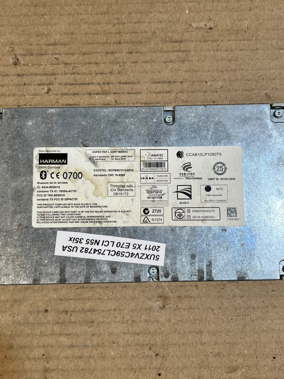 BMW 328i X1 X5 X6 Harman Telematics Bluetooth GPS Control Module 9257164 OEM