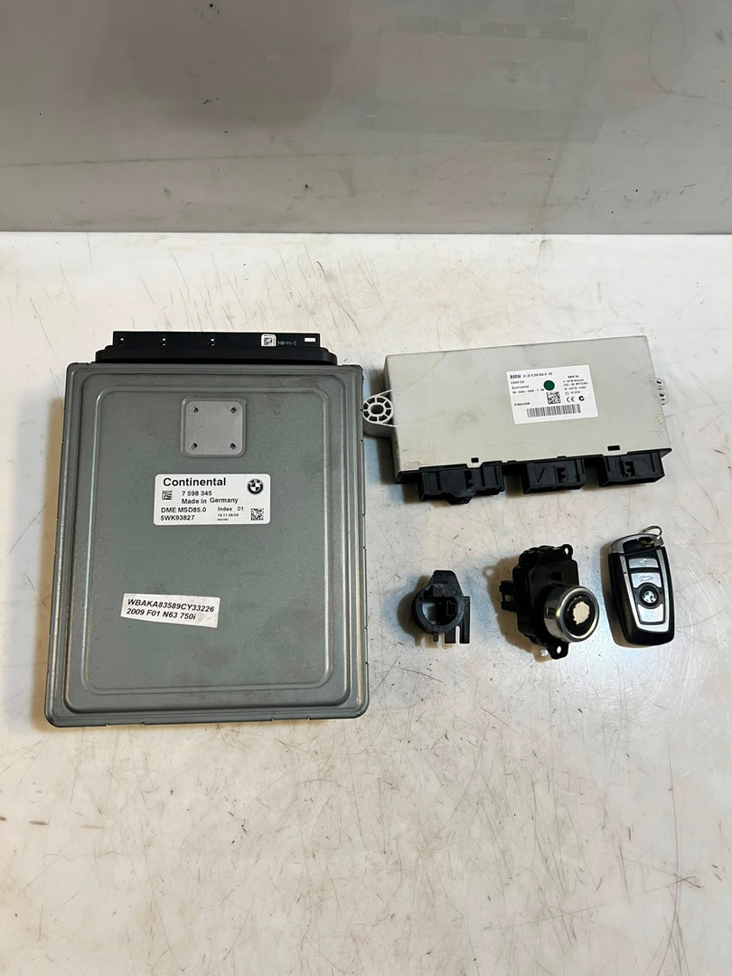 BMW 750Li F01 F02 N63 MSD85.0 Engine ECU DME CAS Key Complete Set 7598345 OEM