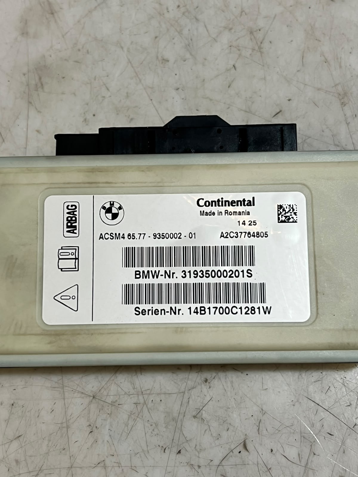 BMW F01 F02 F06 F07 F10 F11 F12 F13 Airbag SRS ECU Control Module 9350002 OEM