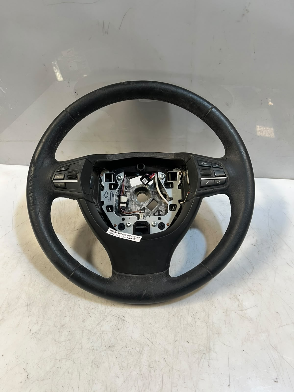BMW 5 Series F10 F11 F01 Leather Multifunction Steering Wheel 6102364 OEM