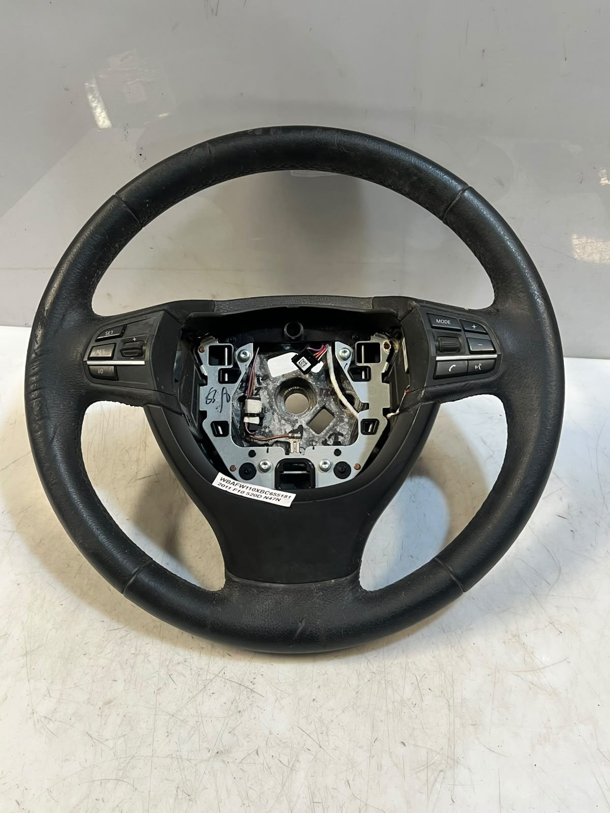 BMW 5 Series F10 F11 F01 Leather Multifunction Steering Wheel 6102364 OEM