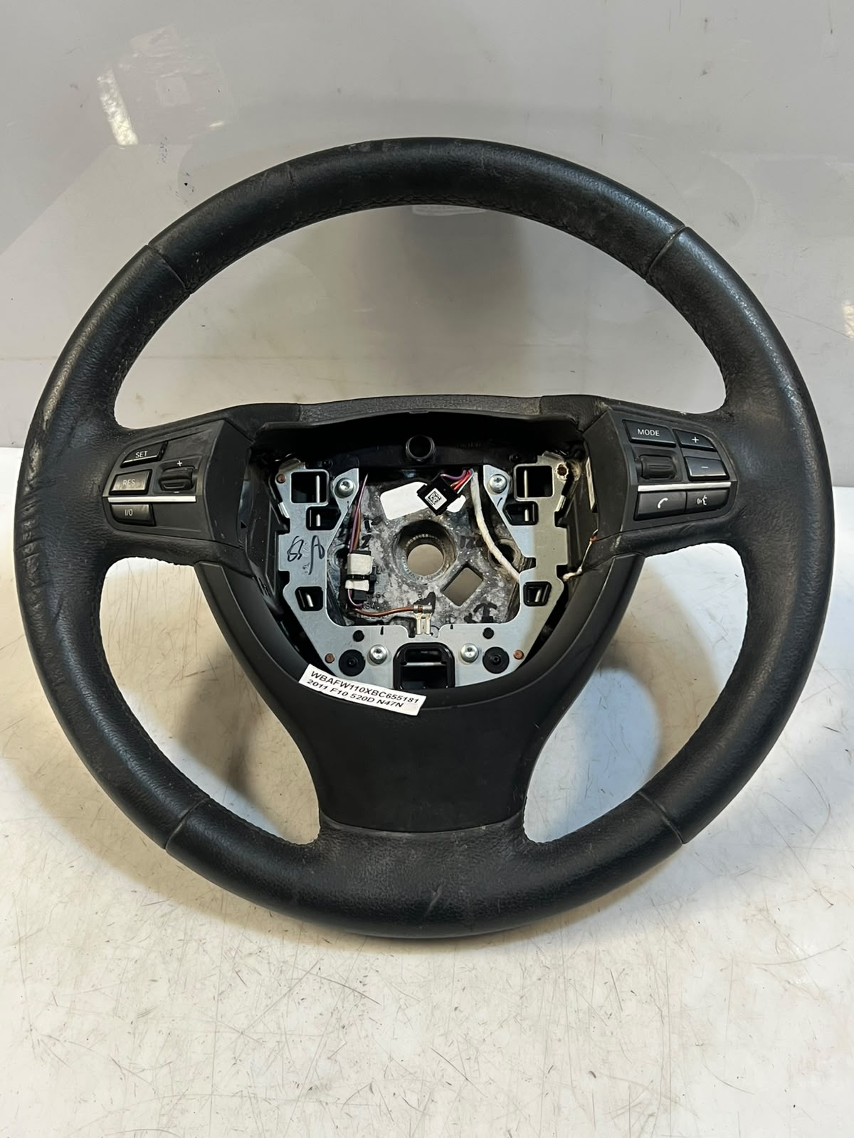 BMW 5 Series F10 F11 F01 Leather Multifunction Steering Wheel 6102364 OEM