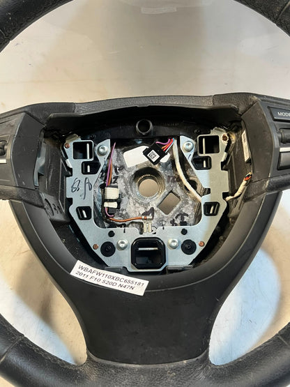 BMW 5 Series F10 F11 F01 Leather Multifunction Steering Wheel 6102364 OEM