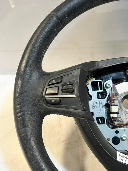 BMW 5 Series F10 F11 F01 Leather Multifunction Steering Wheel 6102364 OEM