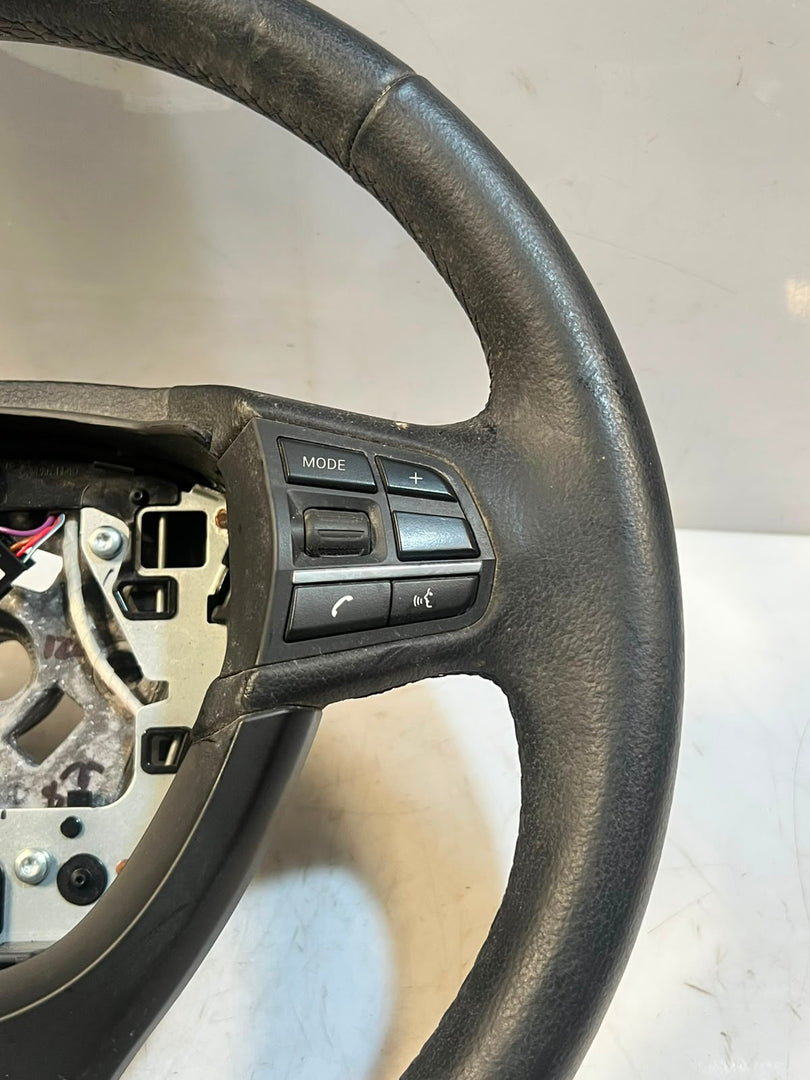 BMW 5 Series F10 F11 F01 Leather Multifunction Steering Wheel 6102364 OEM