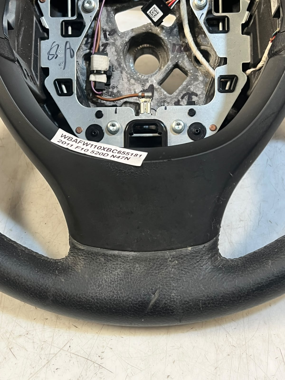 BMW 5 Series F10 F11 F01 Leather Multifunction Steering Wheel 6102364 OEM