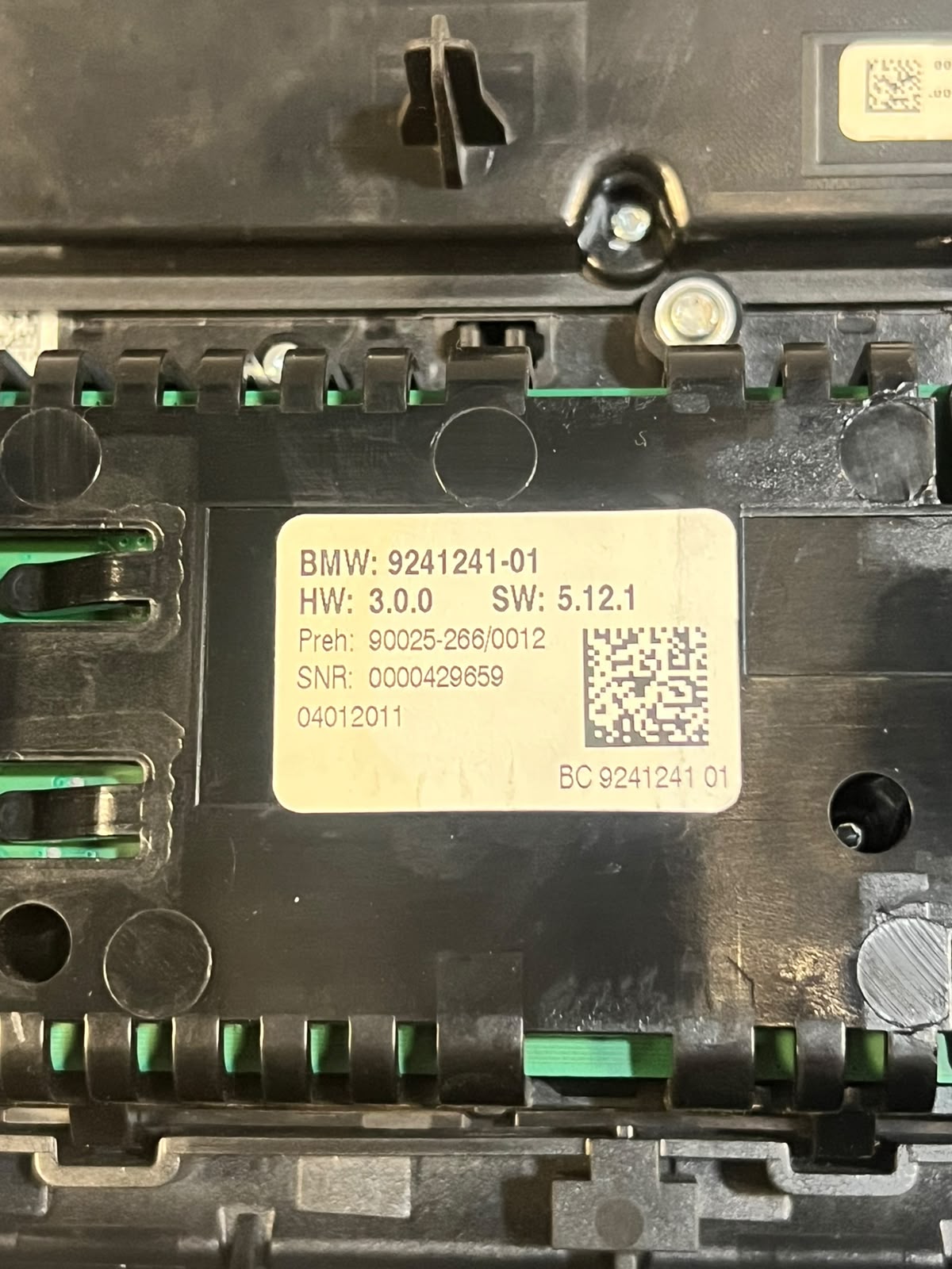 BMW 528i 535i 550i F10 F11 AC Climate Control Temperature Unit 9241241 OEM