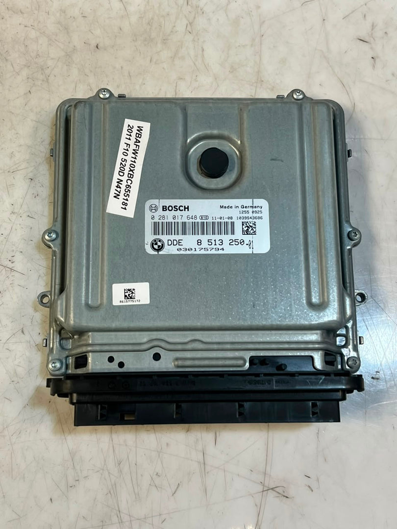 BMW 520d F10 N47N Engine ECU DDE CAS4 Key Complete Set 8513250 OEM